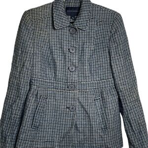 Banana Republic wool blend plaid jacket